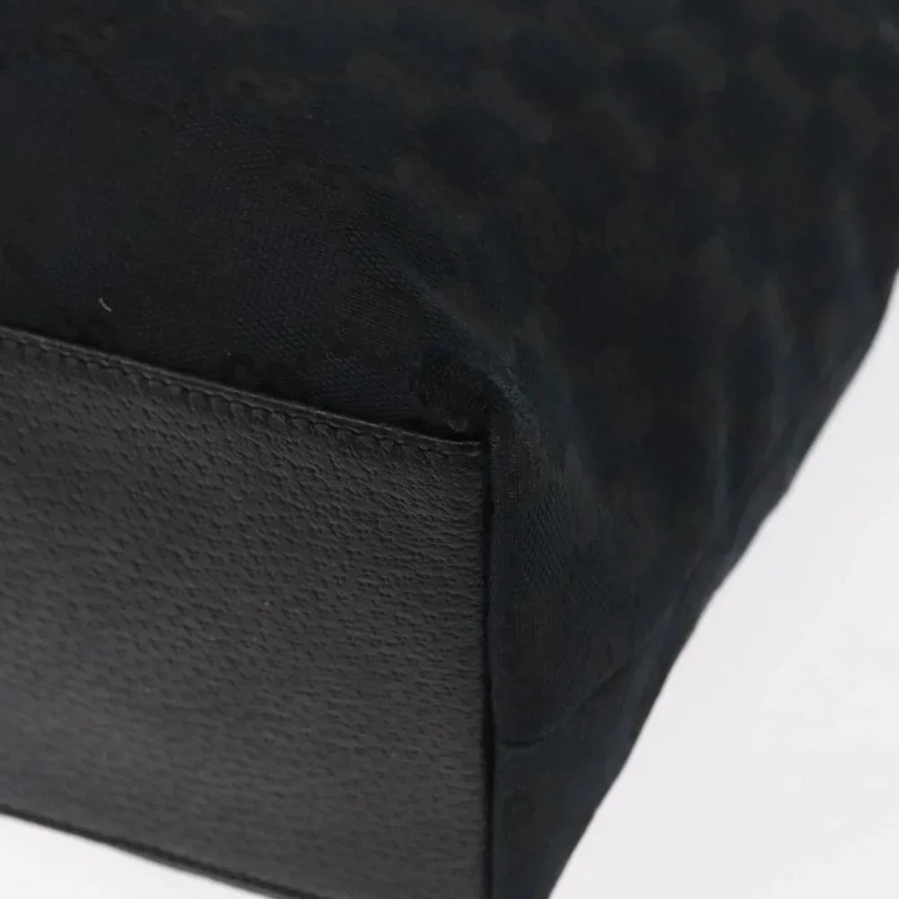 GUCCI GG Canvas Tote Bag Black Gold 153009 Auth 156794 - Picture 12 of 16